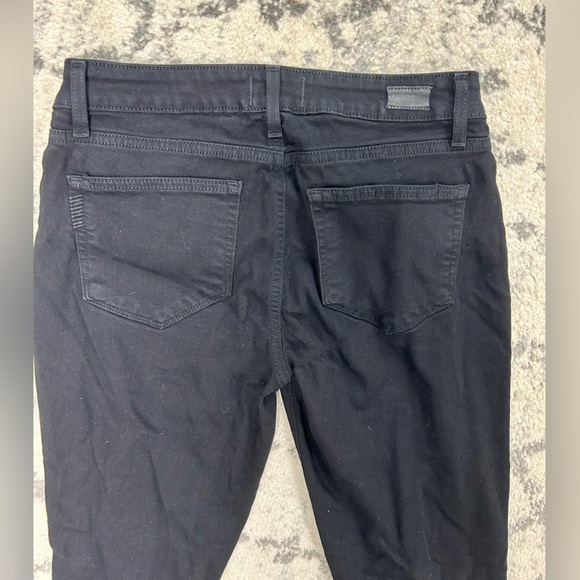 PAIGE Verdugo Ankle Ultra Skinny Mid Rise Destructed Jean Black Twilight Size 28 - Picture 9 of 9